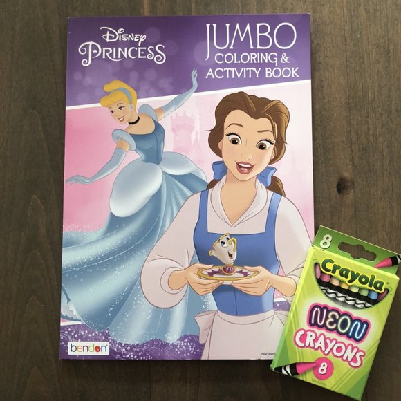 👑Disney Princess Coloring & Activity Book W/Crayons - Picture 1 of 7